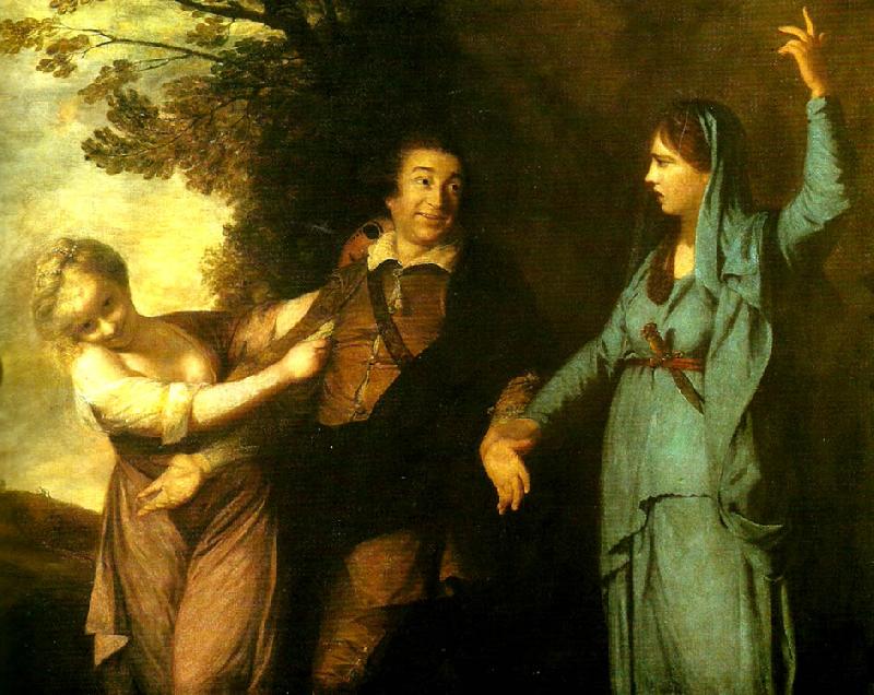 Sir Joshua Reynolds garrick between tragedy and  comedy oil painting image